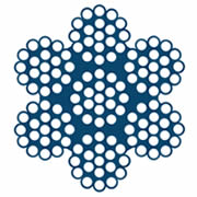 The cross section of stainless steel wire rope SSWR-719